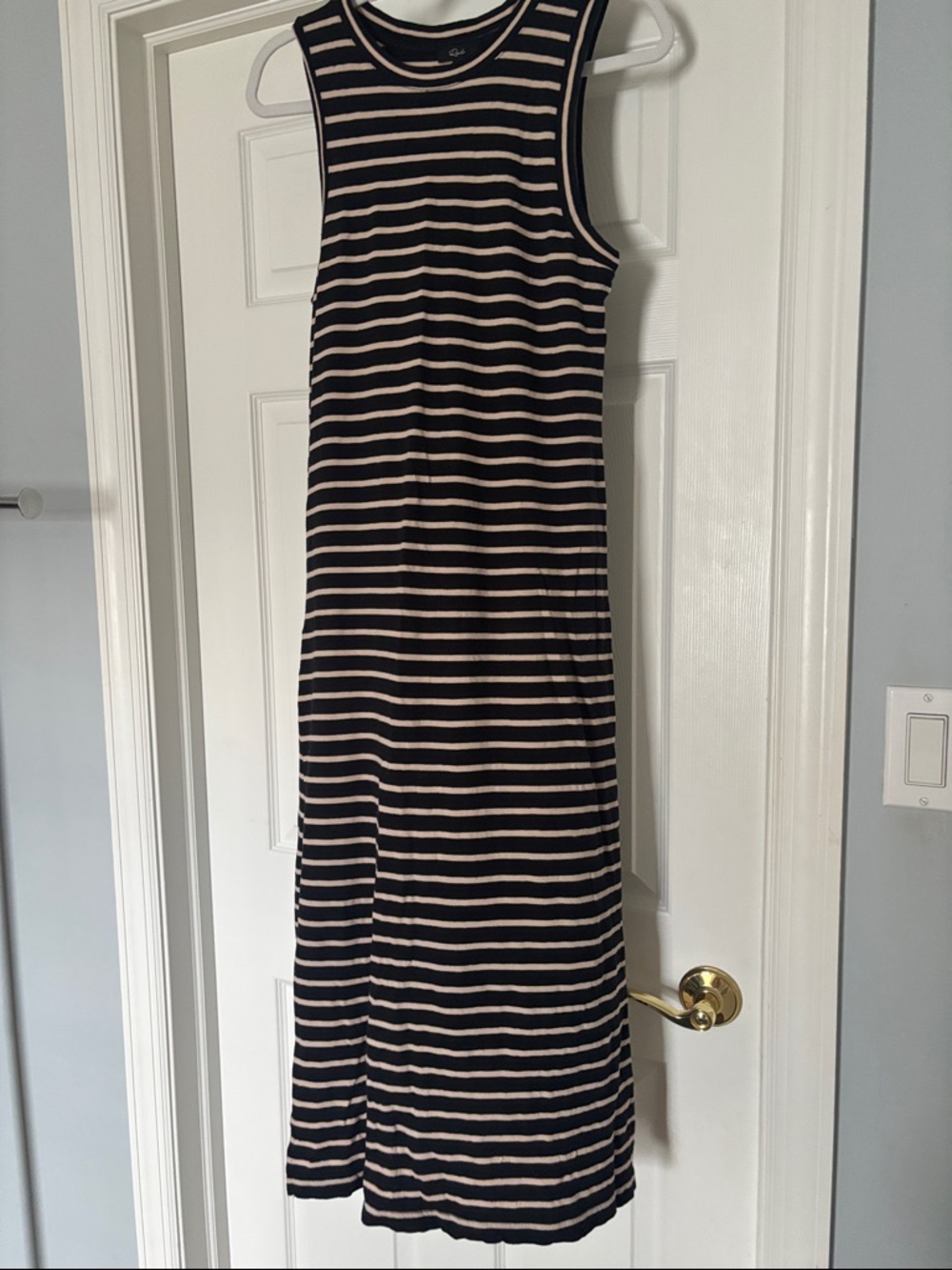 Rails Black and Cream Striped Sleeveless Dress Size M